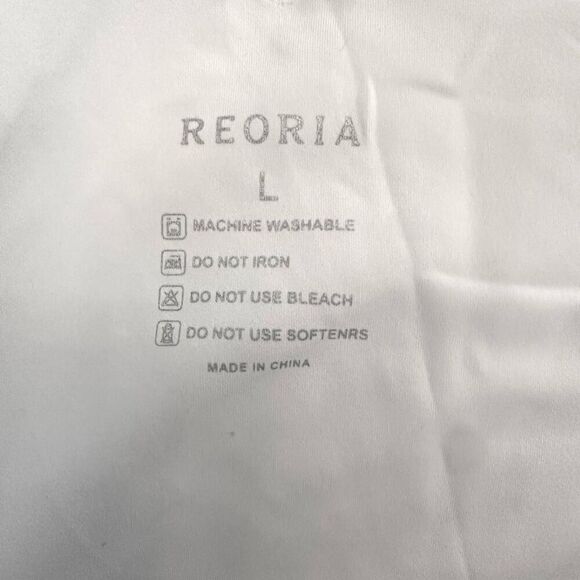 ReoRia Double Plunge V Neck Sleeveless Butsmooth Tank Bodysuit White Large - Picture 5 of 5